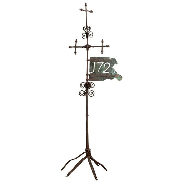 Metal Antique Weather Vane, 1725 For Sale - Image 7 of 7