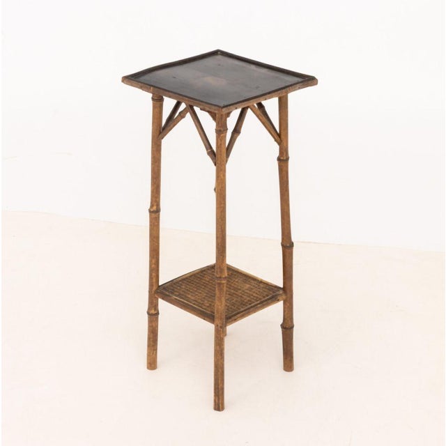 Aesthetic Movement 2-Tier Bamboo Side Table For Sale - Image 4 of 8