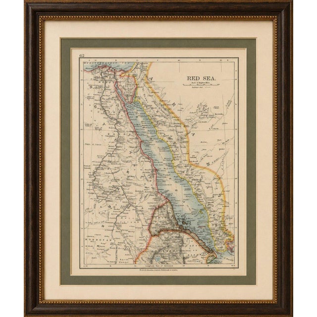 Red sea map by w. & a.k. Johnston, edinburgh & london, c.1895 this finely detailed late-19th century map of the red sea...