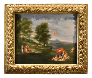 Follower of Francesco Albani, Abduction of Europa, 1700, Oil on Board