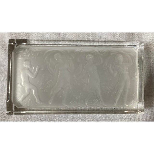Art Deco Heinrich Hoffmann Bohemian Crystal Box/Ashtray - Faun & Dancing Nymphs For Sale In New York - Image 6 of 10