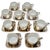 Art Deco Silver-Plated Argentor Tea Set with Karlsbad Porcelain Liners, 1930s, Set of 20 For Sale - Image 4 of 18