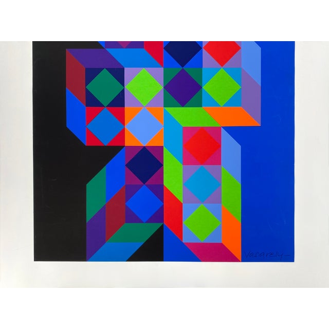 Modern Victor Vasarely, Screen Print Poster for the Munich Olympic Games by Victor Vasarely (19081997), 1972, 1972, Paper For Sale - Image 3 of 13