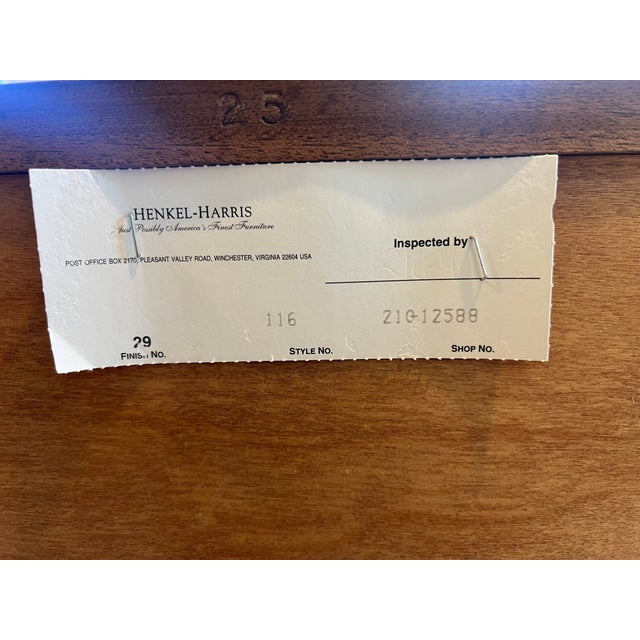 2000 - 2009 Henkel Harris 116 Bedside Chests (2) in #29 Classic Henkel Mahogany, A Pair For Sale - Image 5 of 6