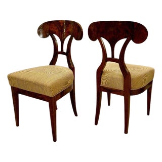 19th Century Pair Biedermeier Side Chairs, Austria For Sale