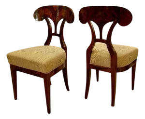 19th Century Pair Biedermeier Side Chairs, Austria