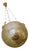 Frosted Glass and Brass Pendant Lamp from Doria Leuchten, 1970s For Sale