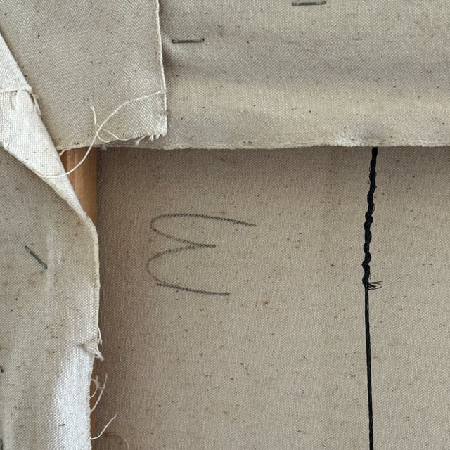 Large Original Vintage 1980s Oil on Canvas Pastel Colored Horizontal Painting #1 For Sale - Image 12 of 12