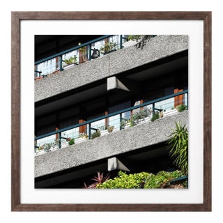 “Barbican 10” Giclee Archival Pigment Print 18x18 Framed in Walnut For Sale