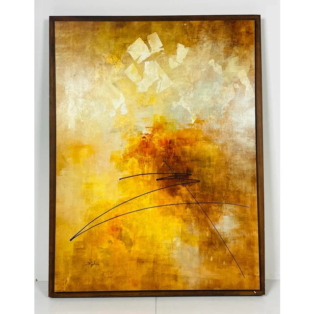 Abstract Modern Oil on Canvas Painting, Signed For Sale - Image 13 of 13