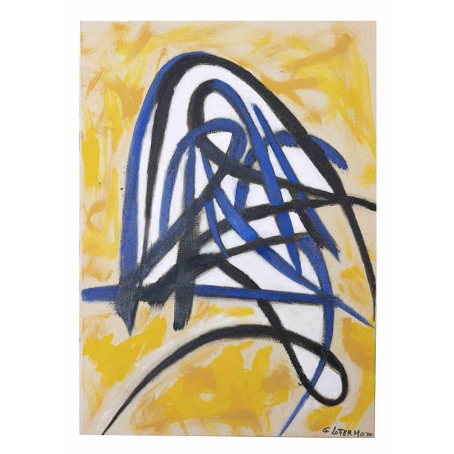 Giorgio Lo Fermo, Abstract Composition, Original Oil on Canvas, 2020 For Sale - Image 4 of 5