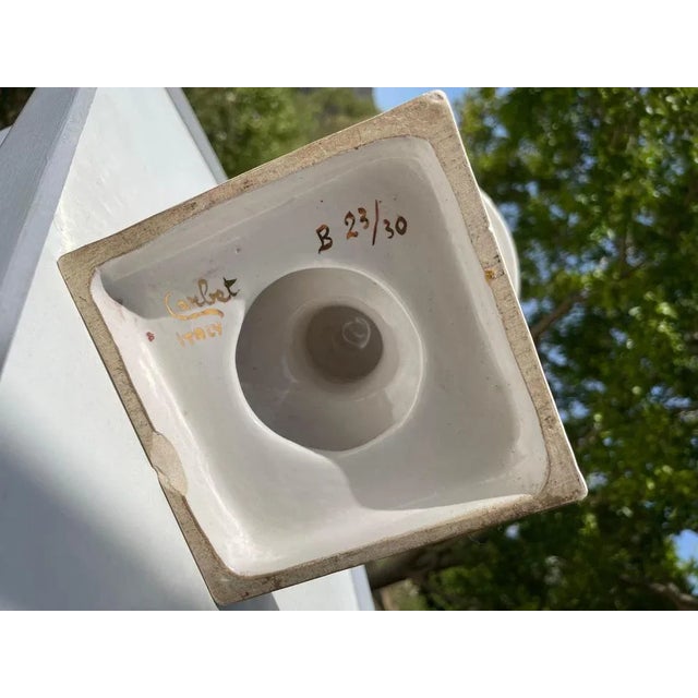 Antique Italian Neoclassical Vases in Porcelain, Set of 2 For Sale - Image 5 of 10