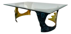 Rectangular Bronze Table by Willy Ceysens, 1970