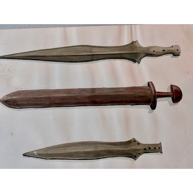 Antique Watercolor From the (Helsinki) National Museum of Finland Bronze Age Tools Collection c.1910 For Sale - Image 10 of 12