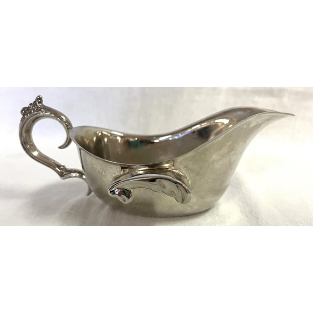Vintage Silverplate Gravy Boat For Sale - Image 9 of 13