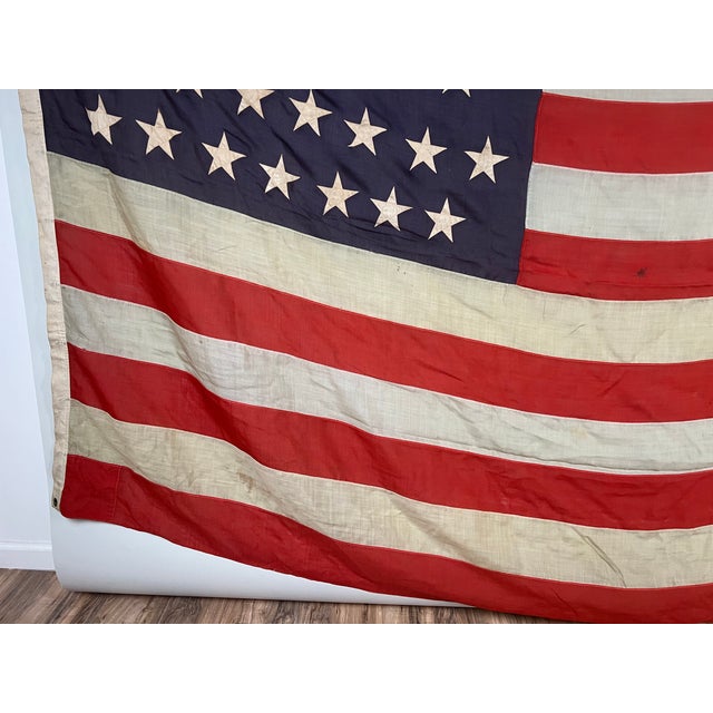 Early 20th Century Antique 45 Star American Flag From the Spanish American War Era 9’9 X 6 For Sale - Image 5 of 8