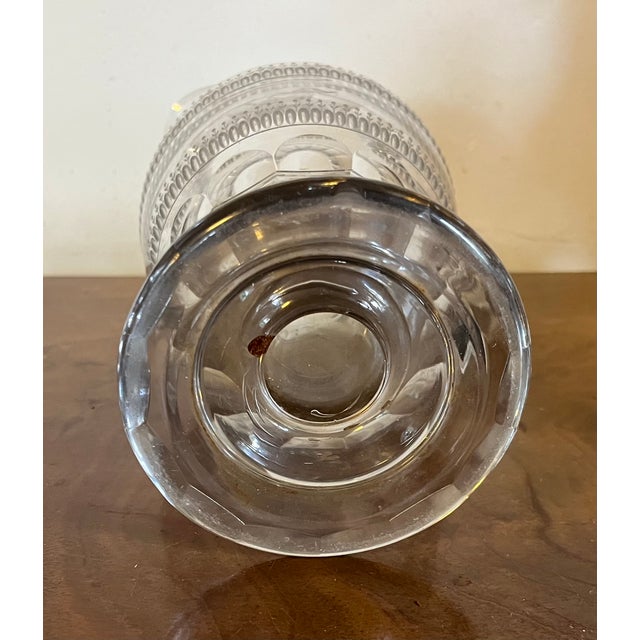 Large Antique Early 19th Century George III Anglo Irish Cut Crystal Glass Wine Ewer or Water Pitcher For Sale - Image 13 of 18