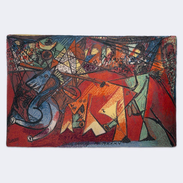 Wool Rug with Run of the Bulls by Pablo Picasso Print from Ege Axminster A/S, Denmark, 1990s For Sale - Image 16 of 16