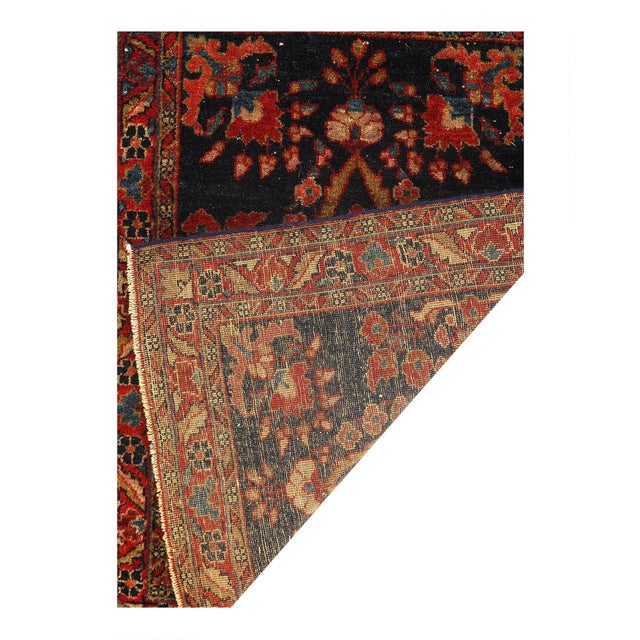 Traditional Pasargad DC Persian Hand Knotted Antique Sarouk Rug For Sale - Image 3 of 3