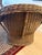 Asian Vintage Woven Rattan Barrel Lounge Chair With Custom Upholstery For Sale - Image 3 of 3
