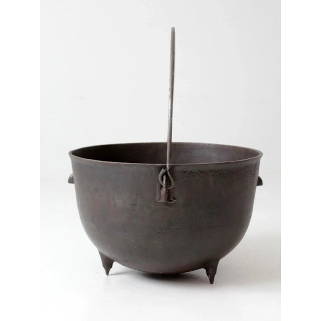Antique 15 Gallon Cast Iron Cauldron For Sale - Image 11 of 12