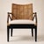 Rattan Arm Chair, Solid Mahogany Frame, Woven Backrest, Cotton Cushion, Tropical Accent Chair For Sale - Image 11 of 12