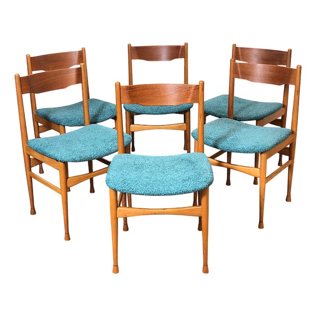 Vintage Dining Chairs, Italy, 1960s, Set of 6 For Sale
