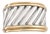 Vintage David Yurman Sculpted Cable Sterling Silver & 14k Gold Ring – Size 8 For Sale