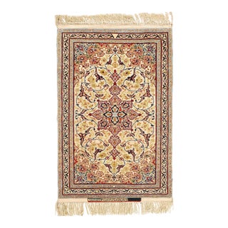 Pasargad DC Super Fine Hand Knotted Silk & Wool Rug For Sale