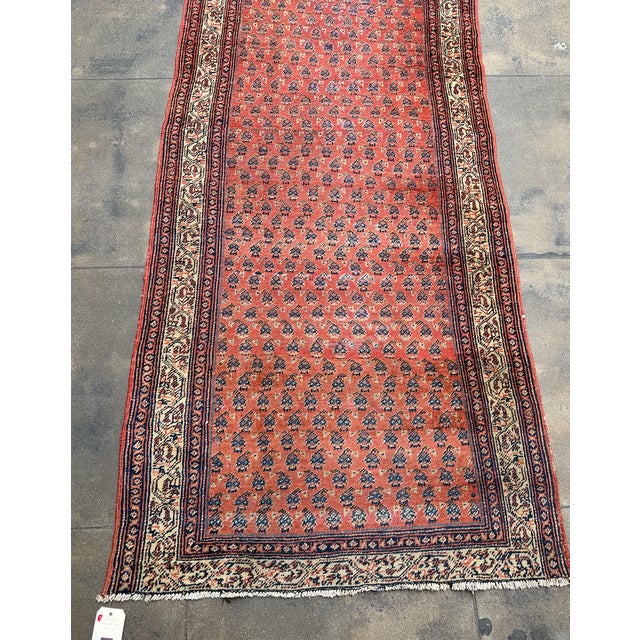 Traditional 1920s Saraband Long Runner Rug With Allover Boteh Design For Sale - Image 3 of 7