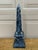 Neoclassical Grand Tour Solid Marble Blue Obelisk With Dramatic Veining For Sale - Image 10 of 10