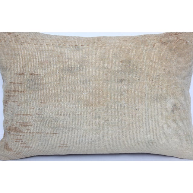 Textile Boho Kilim Lumbar Pillow – Faded Beige & Cream Palette - 16'' X 24'' For Sale - Image 7 of 10