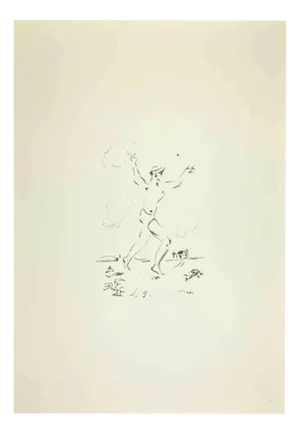 Filippo De Pisis, Athlete, 1960s, Lithograph