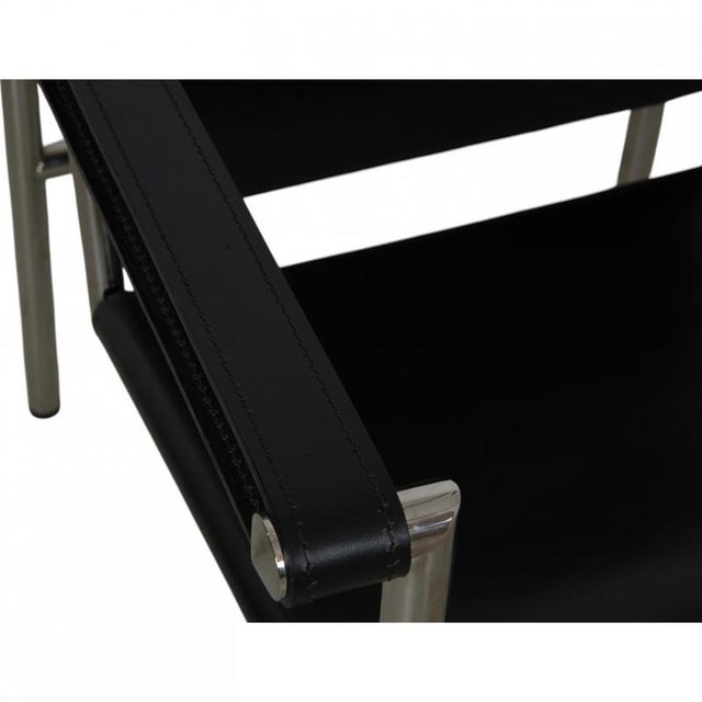 Lc-1 Chair in Black Leather by Le Corbusier For Sale - Image 10 of 17