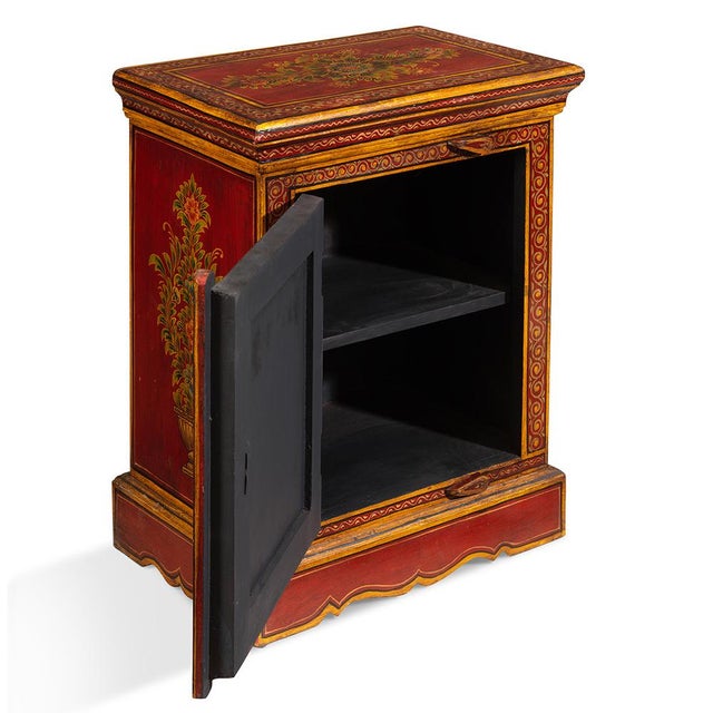 Red and Gold Side Cabinet, 1940s For Sale - Image 4 of 8