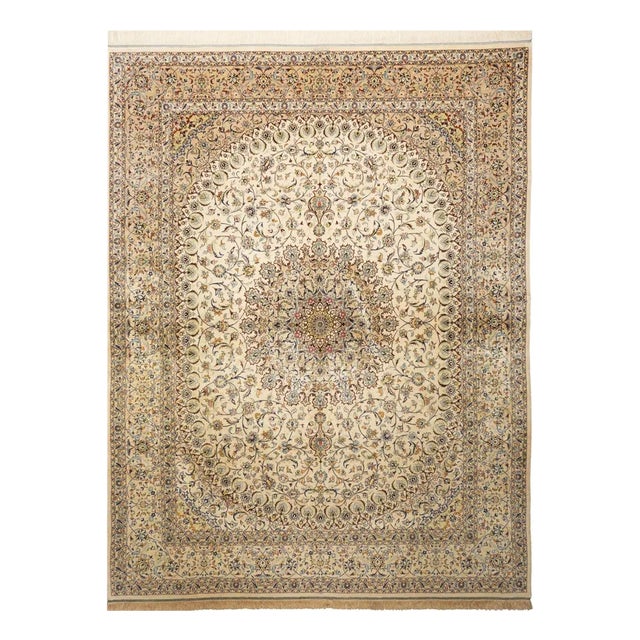 Qom Rug with Silk For Sale