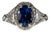 Late 20th Century Vivid Blue Sapphire Ring, Size 5 For Sale
