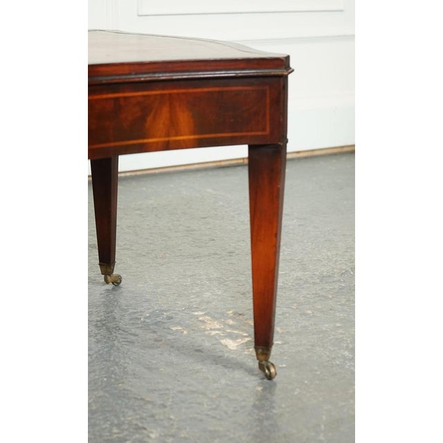 Animal Skin Vintage Heirloom Brown Leather Top Coffee Table from Weiman For Sale - Image 7 of 17