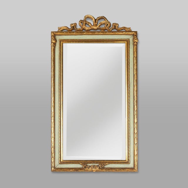 Vintage French Baroque Rococo Style Gold Leaf Decorated Mirror, 1950s For Sale - Image 12 of 12