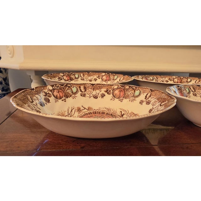 English Vintage Johnson Brothers His Majesty Oval Serving Bowl England For Sale - Image 3 of 8