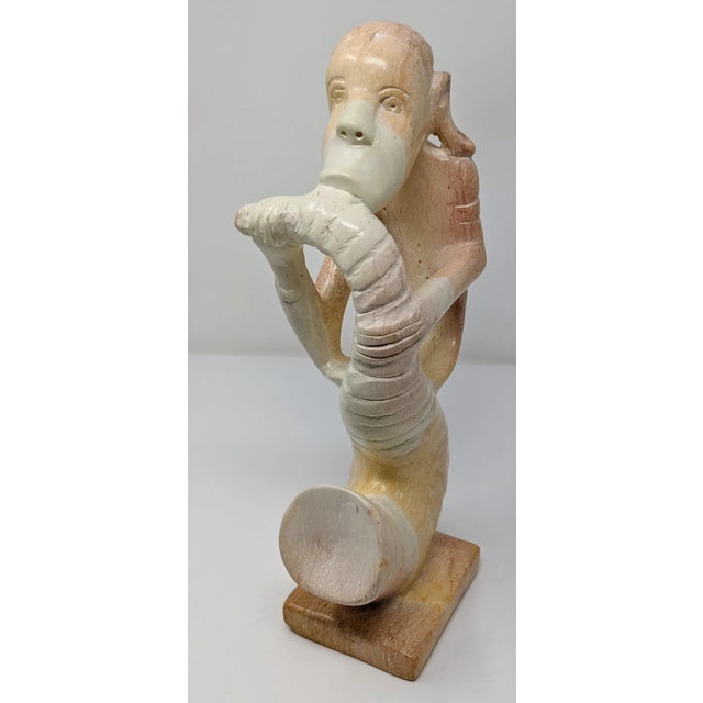 Hand Carved African Saxophone Player Sculpture For Sale - Image 13 of 13