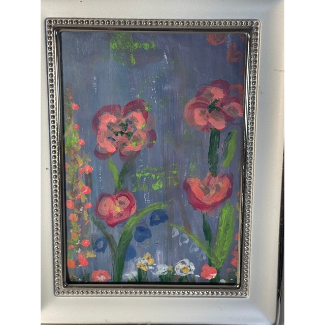 2000 - 2009 Abstract Mini Painting Midnight Garden by Elia Framed For Sale - Image 5 of 5