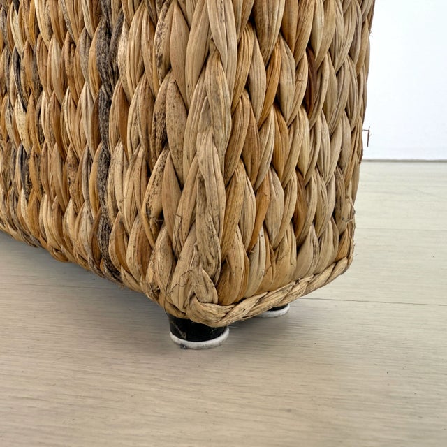 Italian Woven Wicker Console, 1970s For Sale - Image 11 of 14