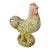 Vintage Moss-Covered Terracotta Rooster Garden Sculpture For Sale