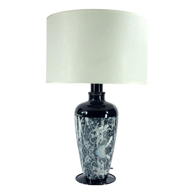 Italian Ceramic Table Lamp by A. Bagni, 1980s For Sale