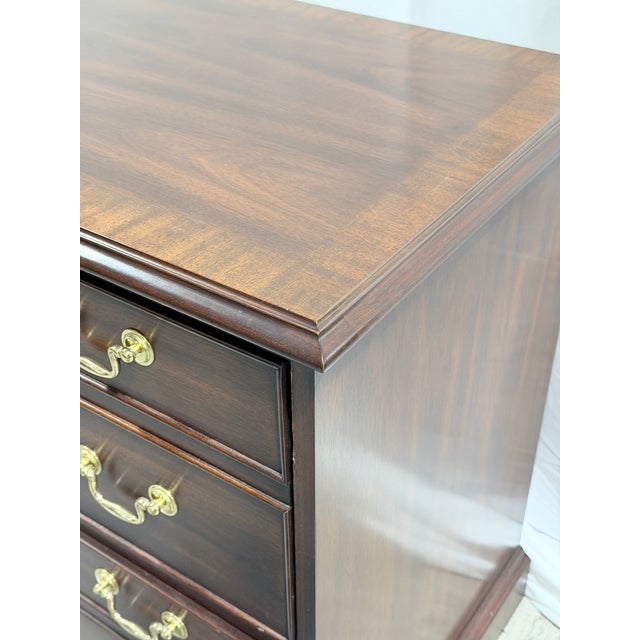 Late 20th Century Late 20th Century Henkel Harris Mahogany Two Drawer File Cabinet Chest For Sale - Image 5 of 11
