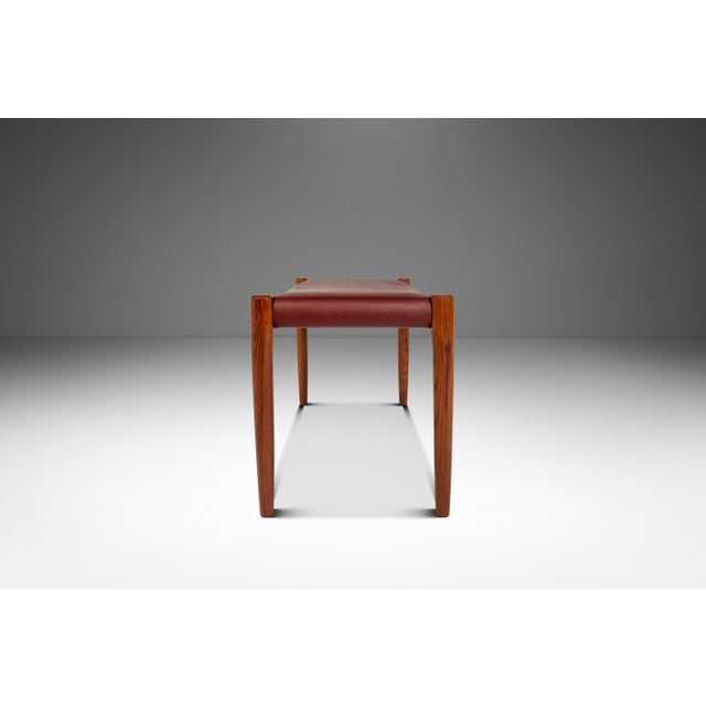 1960s Danish Modern Model 77a Ottoman in Teak & Leather by Niels Otto Møller for j.l. Møller Mobelfabrik, Denmark, C. 1960's For Sale - Image 5 of 18
