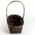 Vintage Oak Strapped Market Basket For Sale - Image 4 of 12