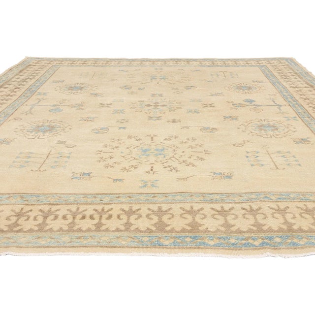 Contemporary Vintage Modern Turkish Oushak Rug - 10'01 X 12'03 For Sale - Image 3 of 10