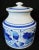 Vintage Italian Blue & White Hand Painted Art Pottery Cannister Ginger Jar With Lid For Sale - Image 9 of 9